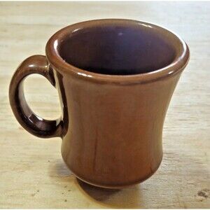 Vintage RECO coffee cup porcelain Heavy Restaurant Ware Brown Tea Mug C688-07